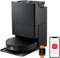 Aspirateur, noir, Lavage des Serpillières à l'eau Chaude à 80°C, 25 000 Pa, Évite 280+ Obstacles, Technologie FlexiArm, 7,98 cm