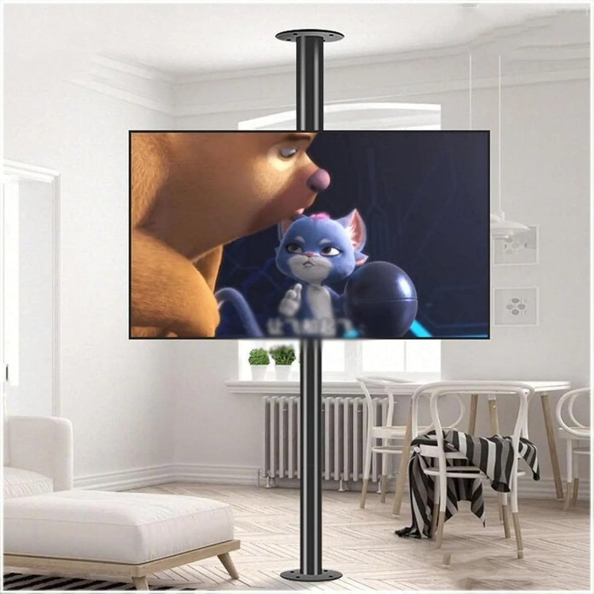 Meuble TV 850-1095mm, 75 pouces, écran LCD, Cadre Rotatif À 360 Degrés pour Téléviseur LCD, THEGA Support TV Pivotant À Mouvement Complet