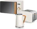 Micro-ondes, 1,7 L, 3000 W, gril, four micro-ondes, blanc, grille-pain à fente large 2 tranches