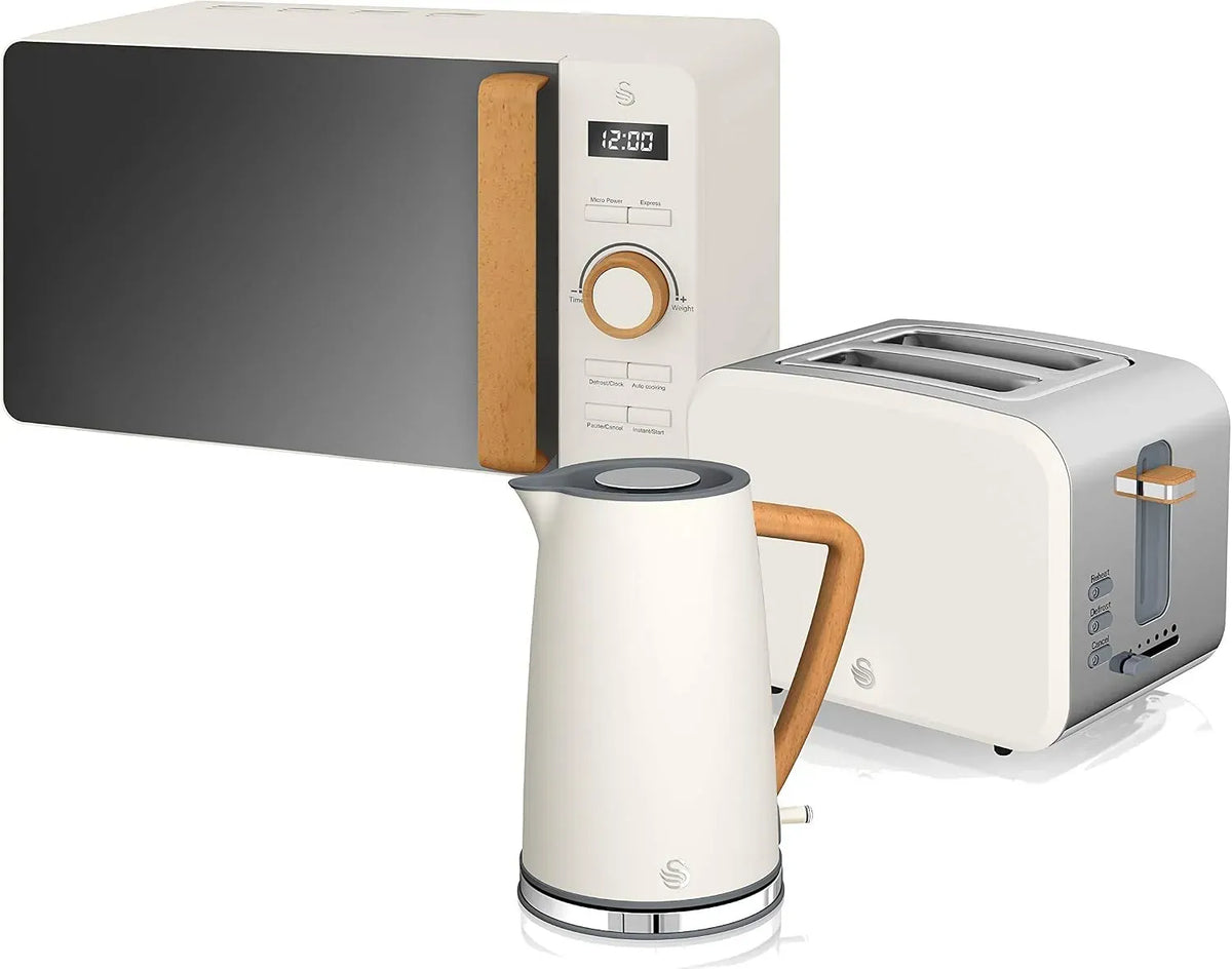 Micro-ondes, 1,7 L, 3000 W, gril, four micro-ondes, blanc, grille-pain à fente large 2 tranches