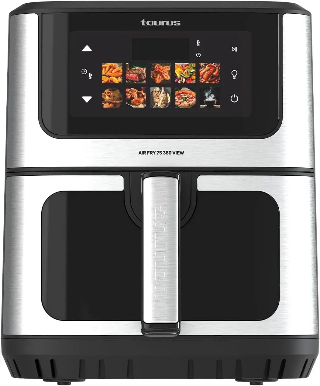 Taurus L 1900 Keep Warm, Double résistance, Friteuse sans huile 6,5 W, Vue 360°, 10 programmes, Cuisson uniforme, Écran tactile, Sans BPA/PFOA