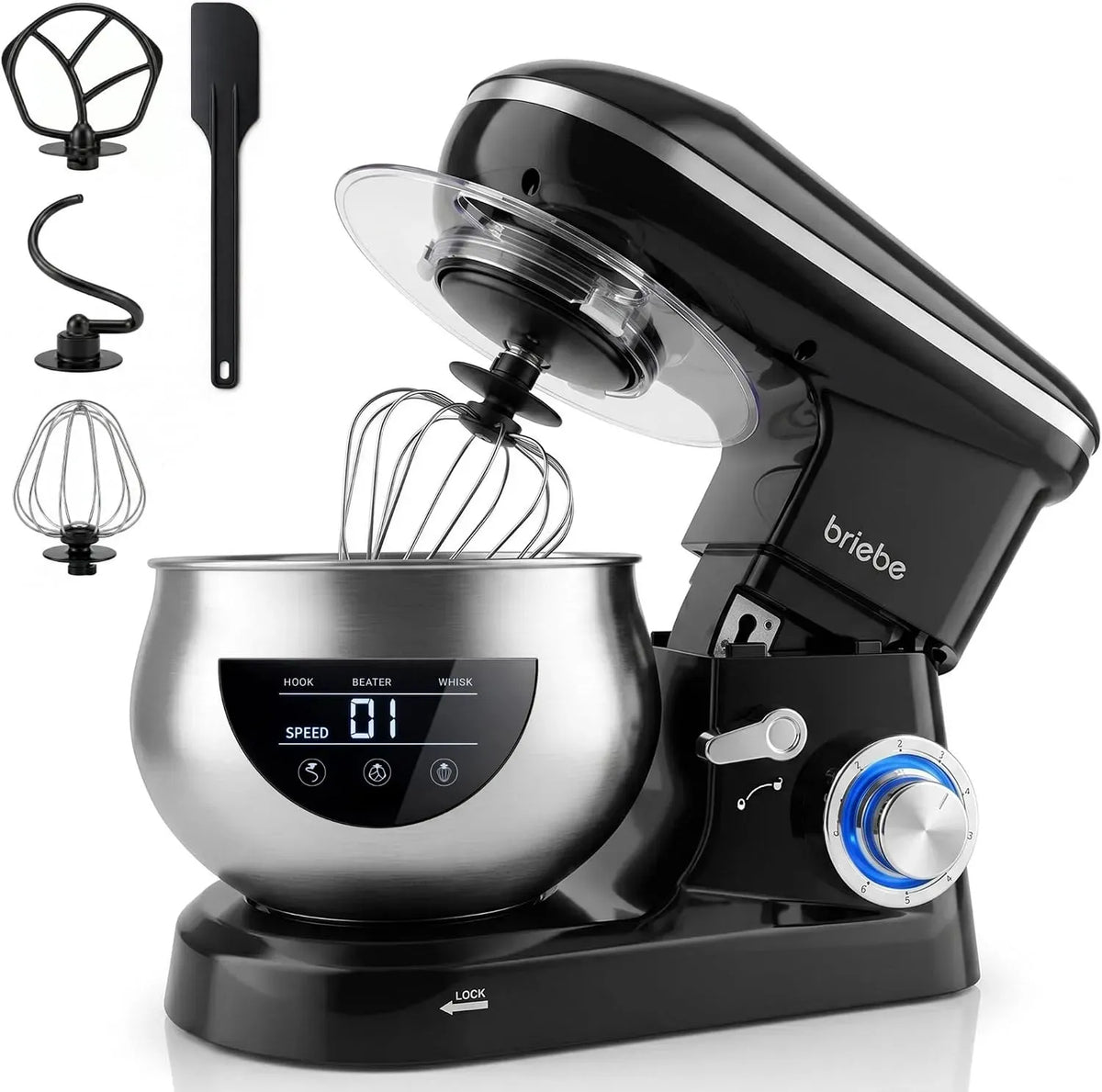 KM1164 Robot, 5 L, 1800 W, tactile, professionnel, 6 Vitesses, Cuisine Ménager Multifonction Mouvement