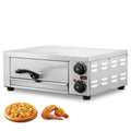 VEVOR Four électrique à pizza, 1500 W, minuteur, professionnel, restaurant, 2 zones de température, avec Contrôle de la Température et Minuterie 0-120
