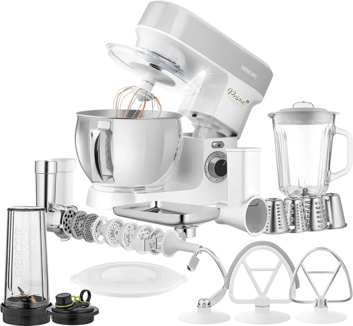 Blender, 5 L, 1200 W, éclairage LED, Grand Bol Acier 5L
