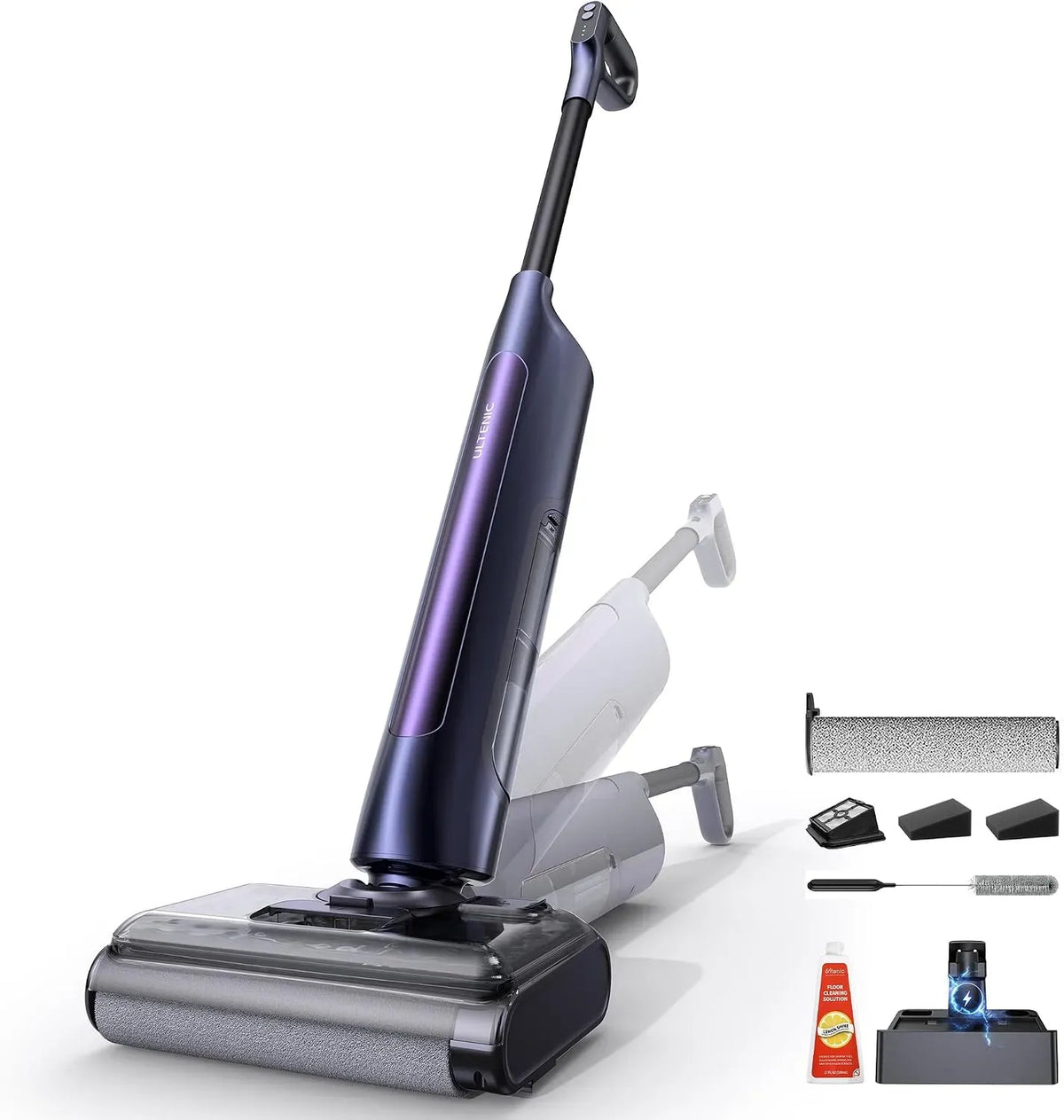 Aspirateur AC1, Autonomie 55 Min, Nettoyeur de Sol 2 en 1 pour Sols Durs, Nettoyage des Bords 0,01mm, Nettoyage des bords 0mm, 0,01 mm