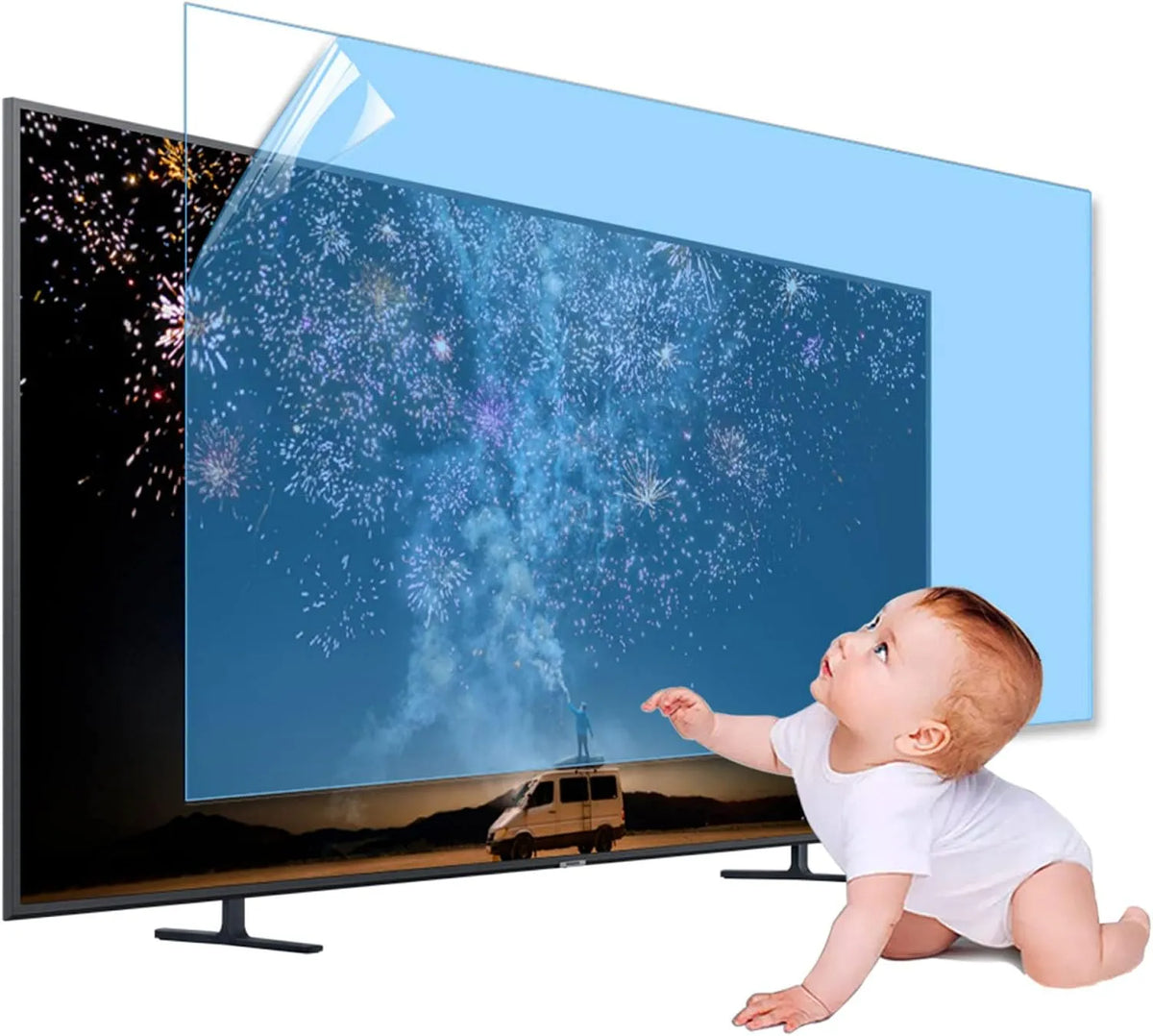 modèle 43in, Protecteur D'écran De Télévision 43-65 Pouces, 43in 942, Antireflet Mat Et Dépoli Extérieur, Intérieur Film Filtrant Anti-lumière Bleue
