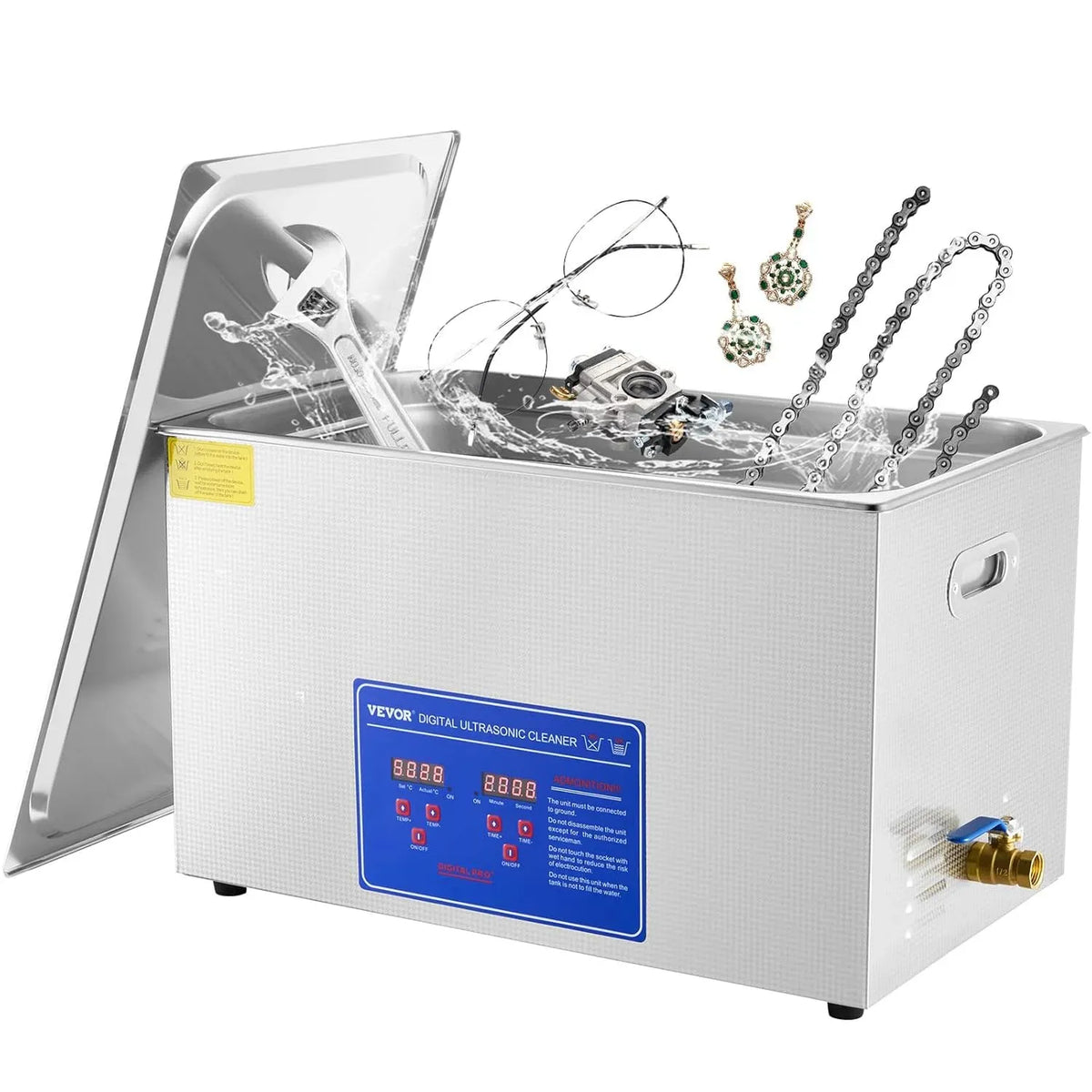 VEVOR Radiateur électrique, 30 L, minuteur, professionnel, acier inoxydable