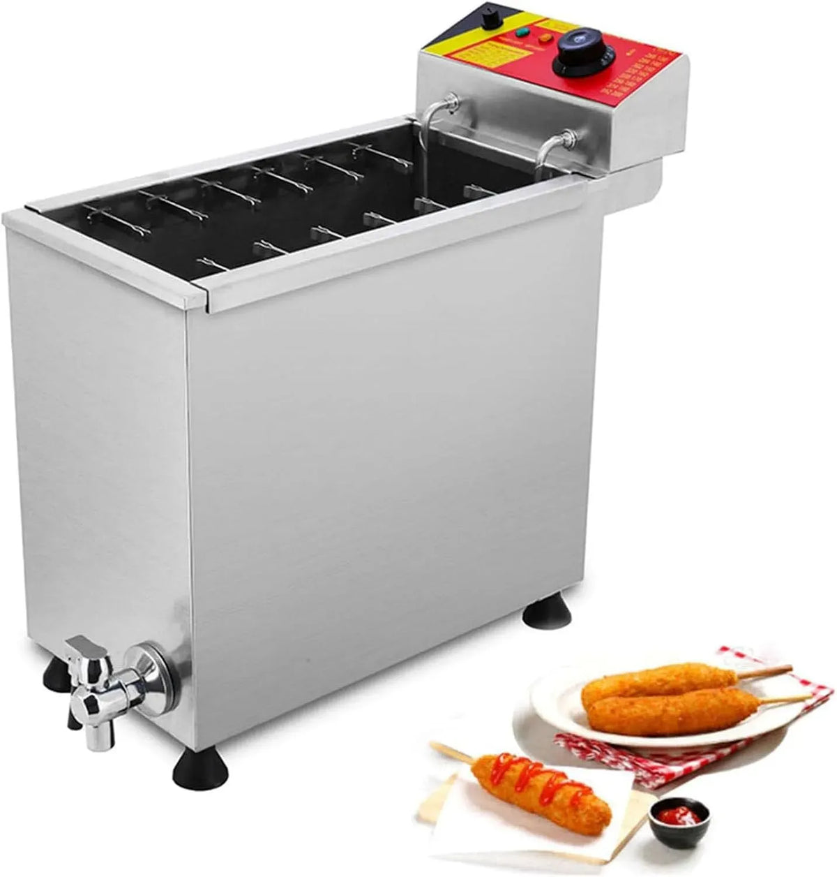 Machine à Frire, 25 L, professionnel, pour Les BâTonnets De Hot-Dogs Au Fromage Machine à Frire