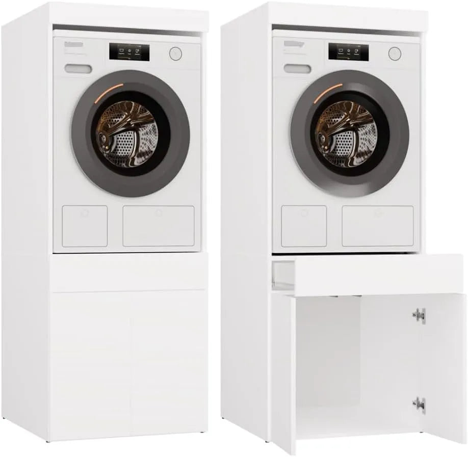 Lave-linge, 180 x 64 x 64 cm, BDW, blanc, machine à laver le linge, Armoire de Machine à Laver et sèche-Linge Pola Twin 180 x 64 x 64 cm