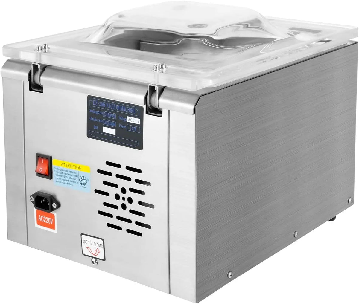 Machine à emballer, 120 W, industriel, acier inoxydable