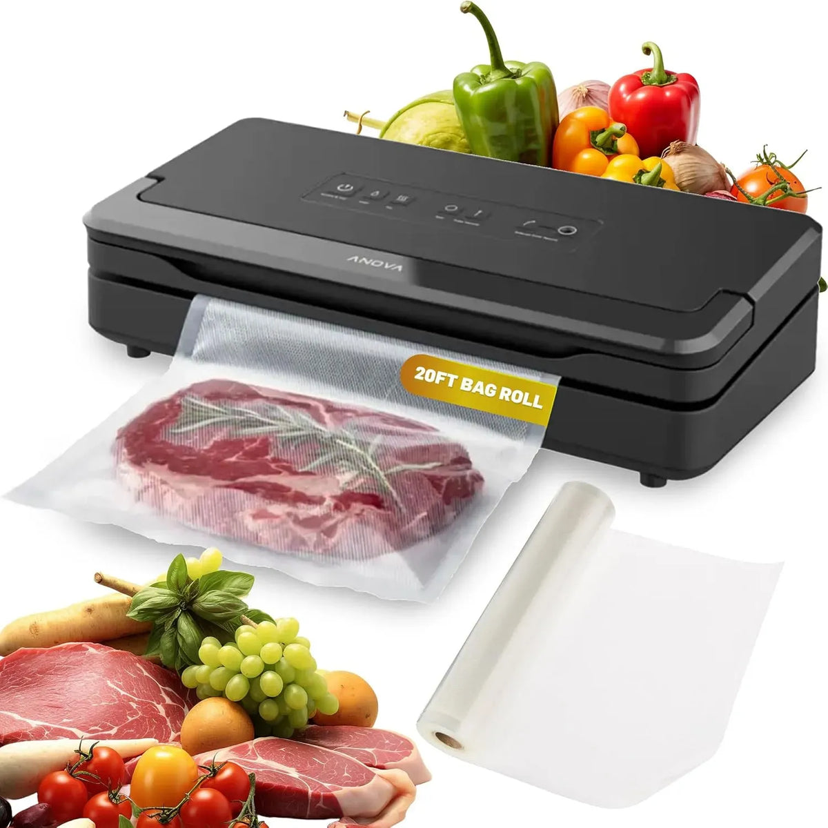 Machine à emballer, noir, pour le stockage sous vide et les aliments