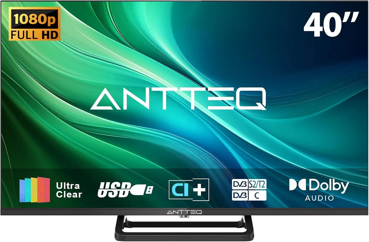 Moniteur 1080p T2, S2, 40 pouces, son Dolby, DVB-T2, Full HD, HDMI, USB, noir, S2 TV LED