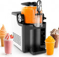 Machine à granita, Machine à glace, machine à granité, machine à café électrique, 1,5 L, tactile, 4 modes, noir, bois, pour la maison