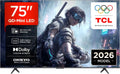 Google 75T8D Smart TV, 75 pouces, 144 Hz, téléviseur, 4K UHD, QLED, HDR, HDR10+ & Atmos, Dolby Vision, Son Onkyo 2, 144Hz VRR, FreeSync Premium