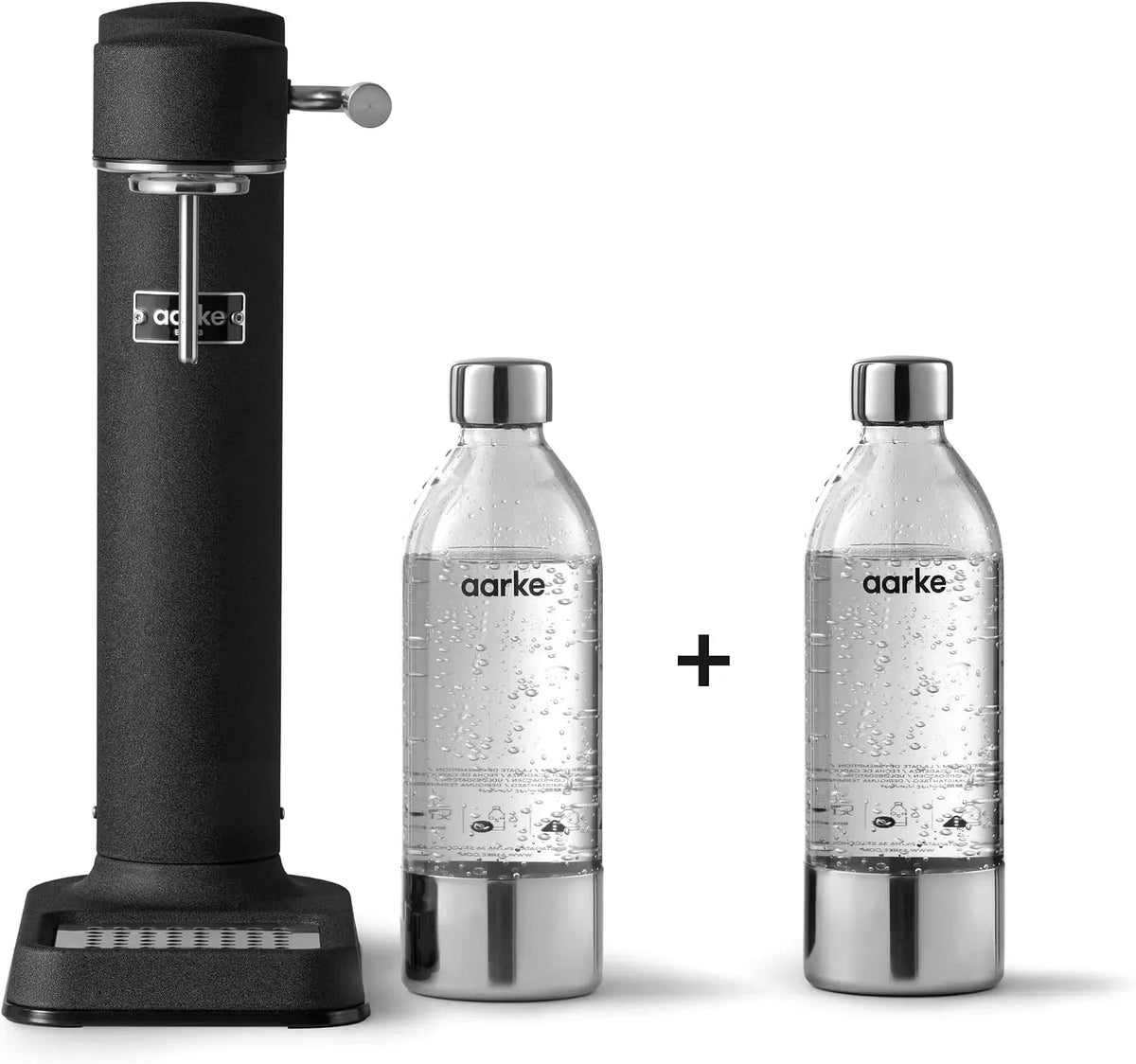 Machine à Soda, 2 bouteilles, 800 ml, noir, Aarke Carbonator 3