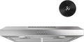 Hotte aspirante, 60cm, 250 m3/h, hotte de cuisine, FIREGAS, évacuation et recyclage, éclairage LED, 3 vitesses, acier inoxydable, 250m3, Eclairage LED