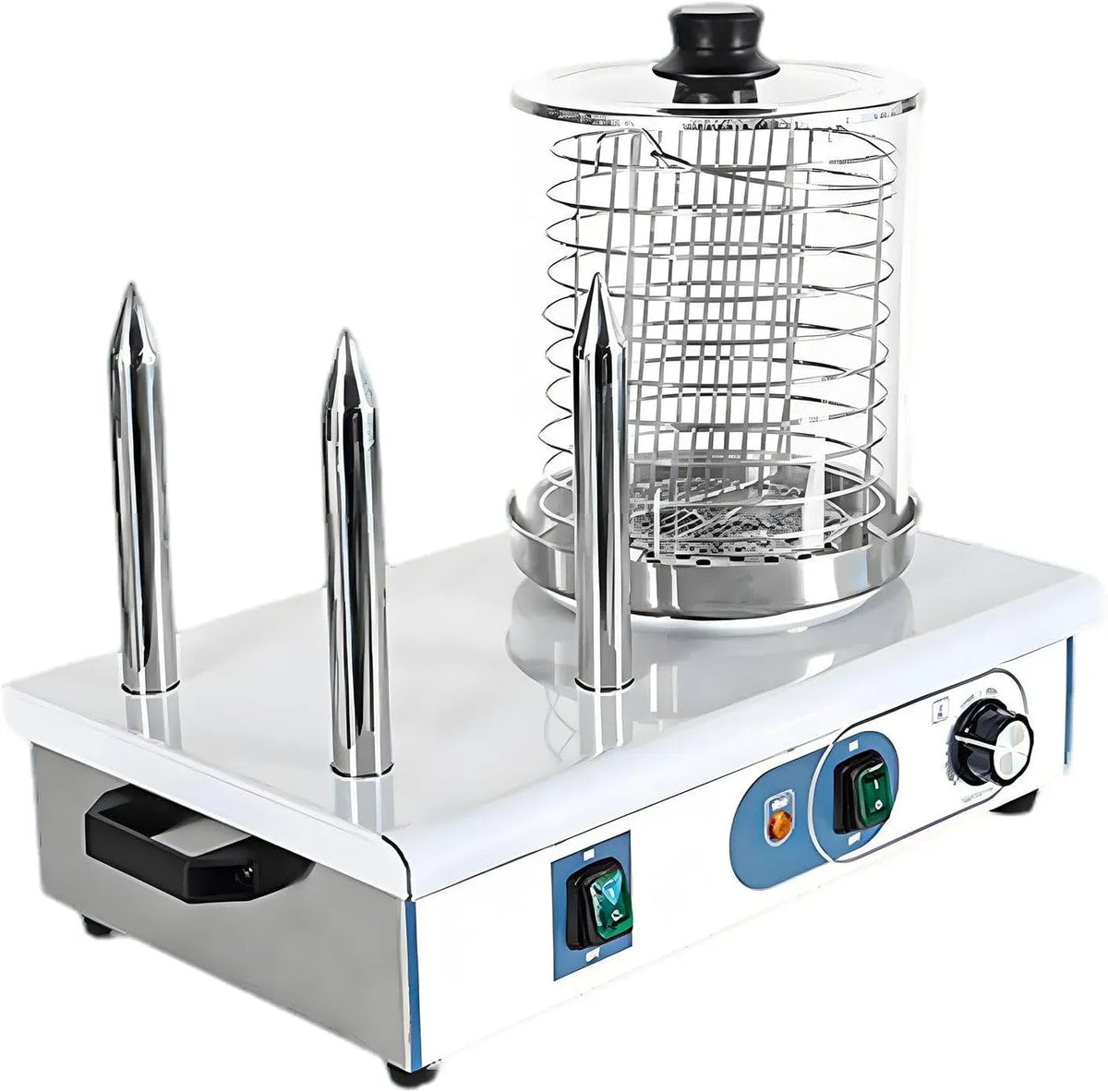 3Stick Machine à Hot-Dogs, maintien au chaud, gril, vapeur, professionnel, amovible, fonction chauffante, acier inoxydable
