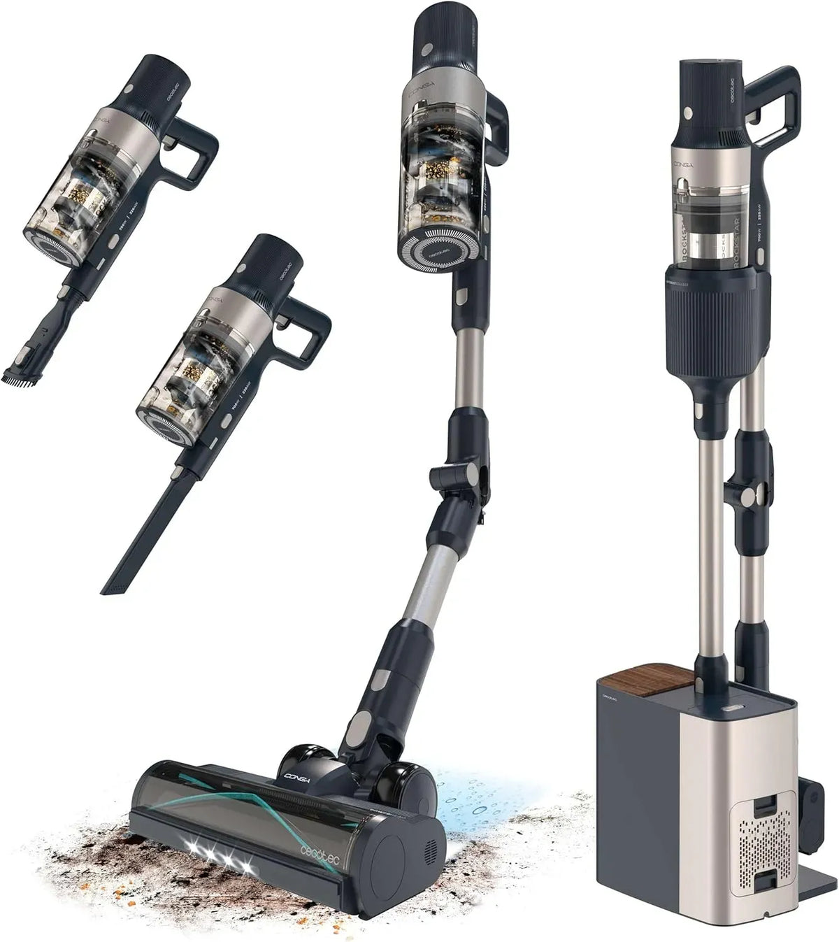 Cecotec Aspirateur, 700 W, Autonomie 90 Minutes, Batterie Lithium-ion 33,6 V, Puissance d'Aspiration 220 AW