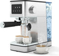Machine à expresso, 1,7 L, 1200 W, COSTWAY, tactile, grand réservoir, vapeur, acier inoxydable, Écran Tactile, Réservoir d'Eau 1,7 L