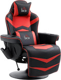 Smart TV, téléviseur, HOMCOM, rouge, Fauteuil, Fauteuil TV inclinable massant électrique pivotant 360°