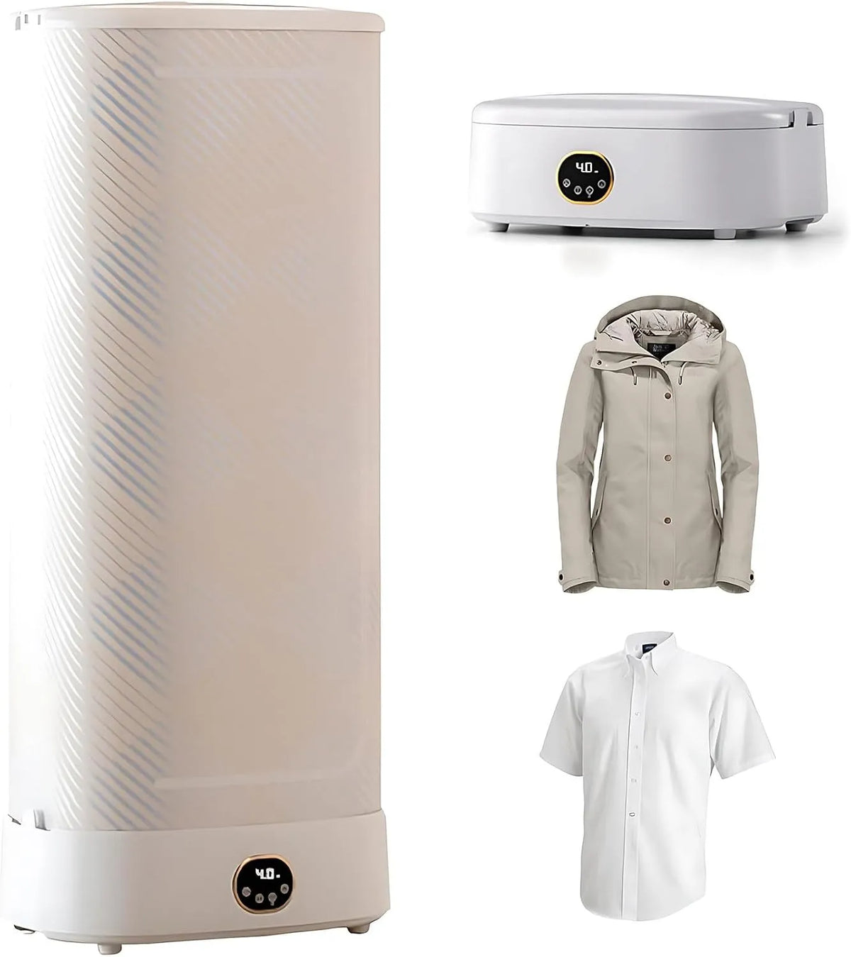 Sèche-linge, 1000 W, vapeur, Circulation Air Chaud À 360°, Fonction Vapeur, Armoire À Vapeur