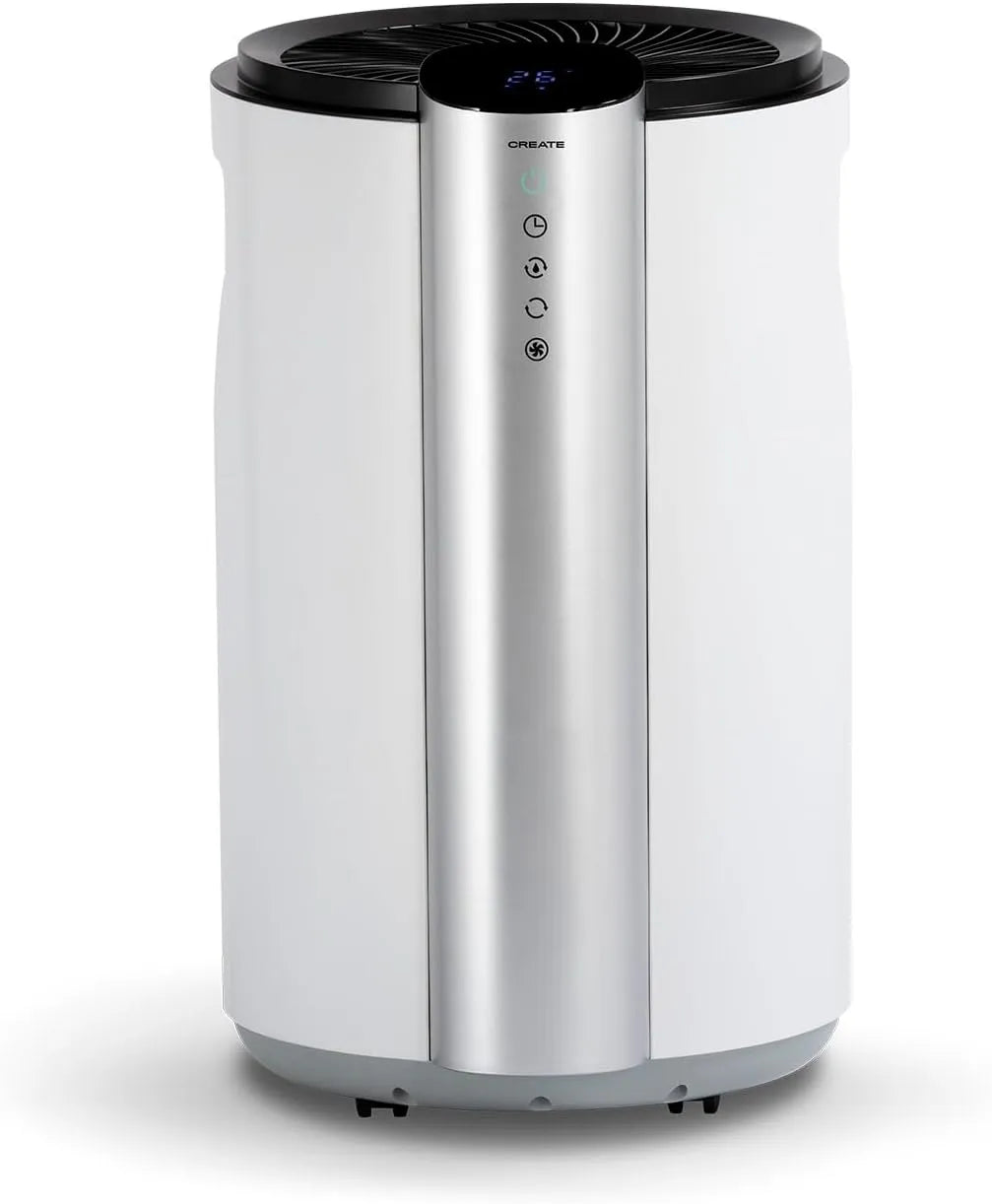 Déshumidificateur, 380 W, blanc, élimine jusqu'à 20 L/jour, réduit l'humidité ambiante de 80%, écran LED