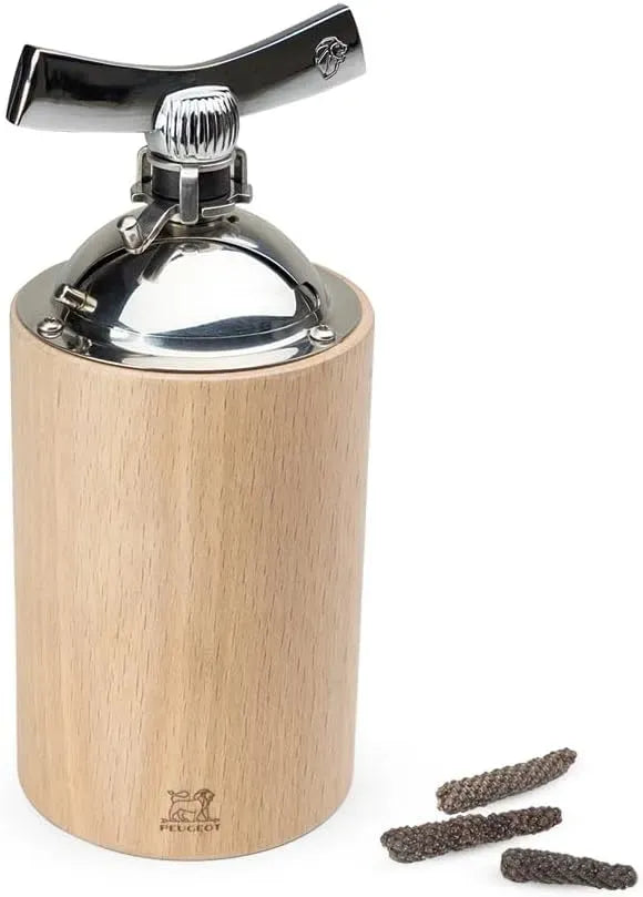 Moulin, 16 cm, acier inoxydable, argenté, bois, Peugeot