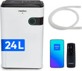 Déshumidificateur, 5 L, 280 W, MEDION 24L/jour, tactile, grand réservoir, jusqu'à 40m², 2 niveaux de vitesse, commande tactile