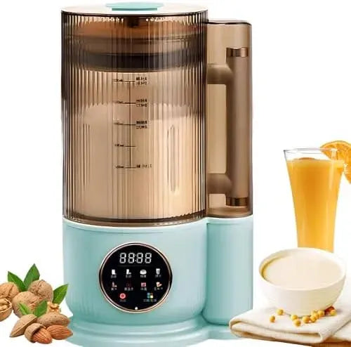 Machine à lait, machine à lait végétal et lait de noix, 1,5 L, minuteur, silencieux, bois, pour les boissons aux amandes et aux grains d'avoine