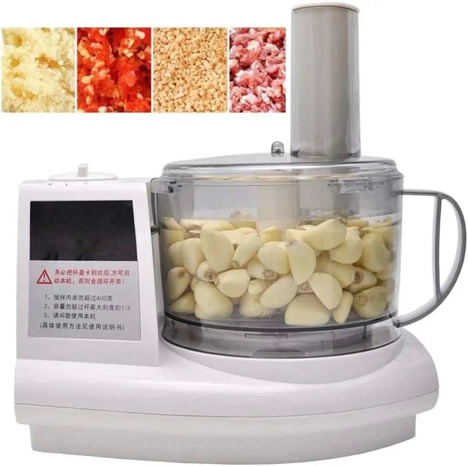 trancher, Mini hachoir à ail électrique 500 W pour hacher, couper en dés et écraser le piment gingembre