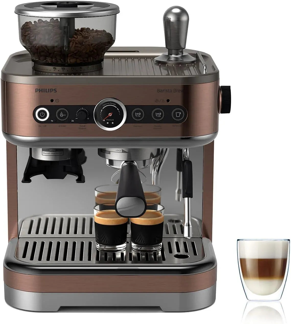 Philips PSA3228/41 Machine à expresso, dalle IPS, bac à grains 280g