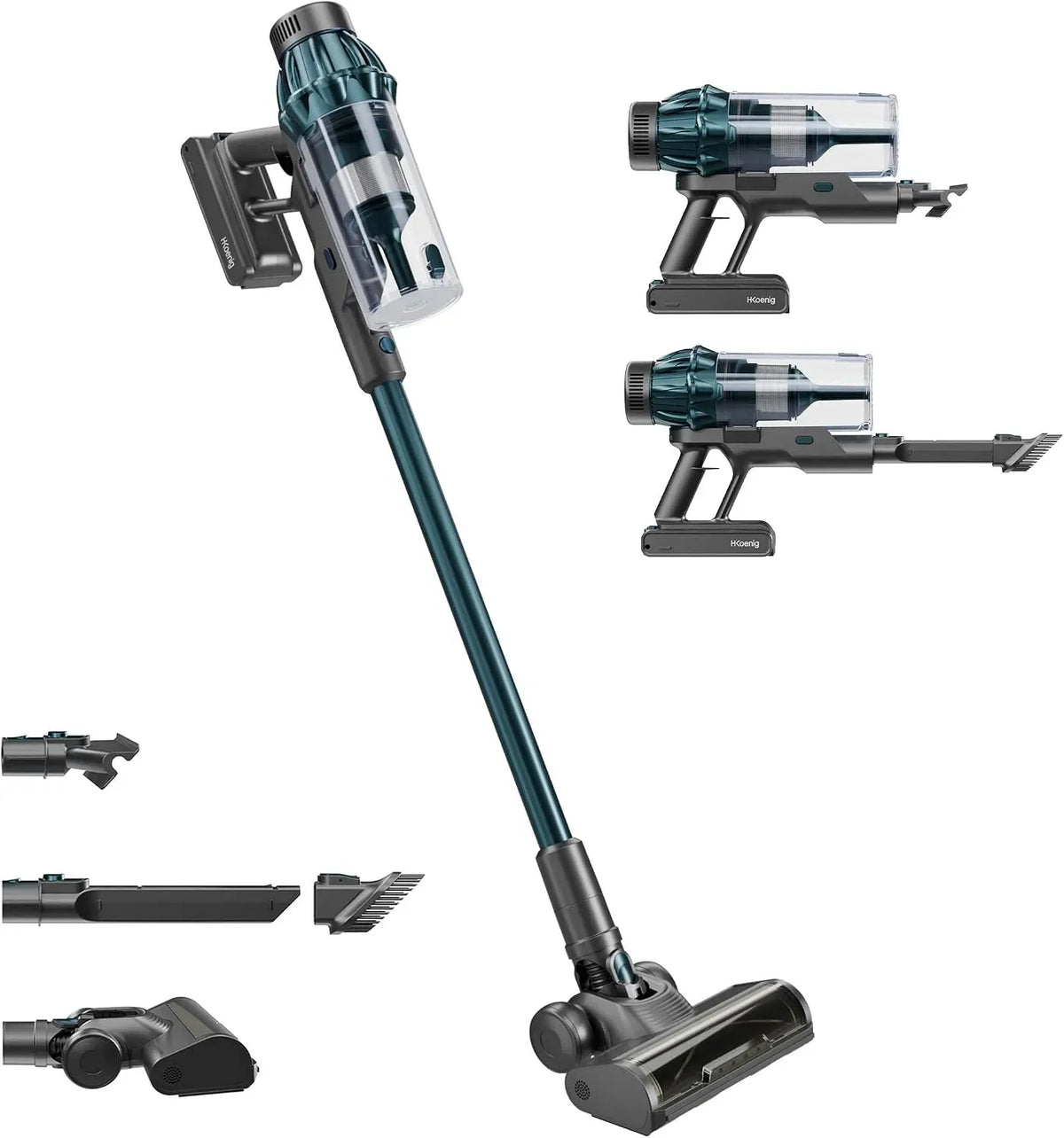 Aspirateur UPX32, 400 W, autonome, 3 vitesses, bleu, Autonome Jusqu'à 50 Min, Brosse LED, 4 Accessoires Inclus, 3 Vitesses d'Aspiration