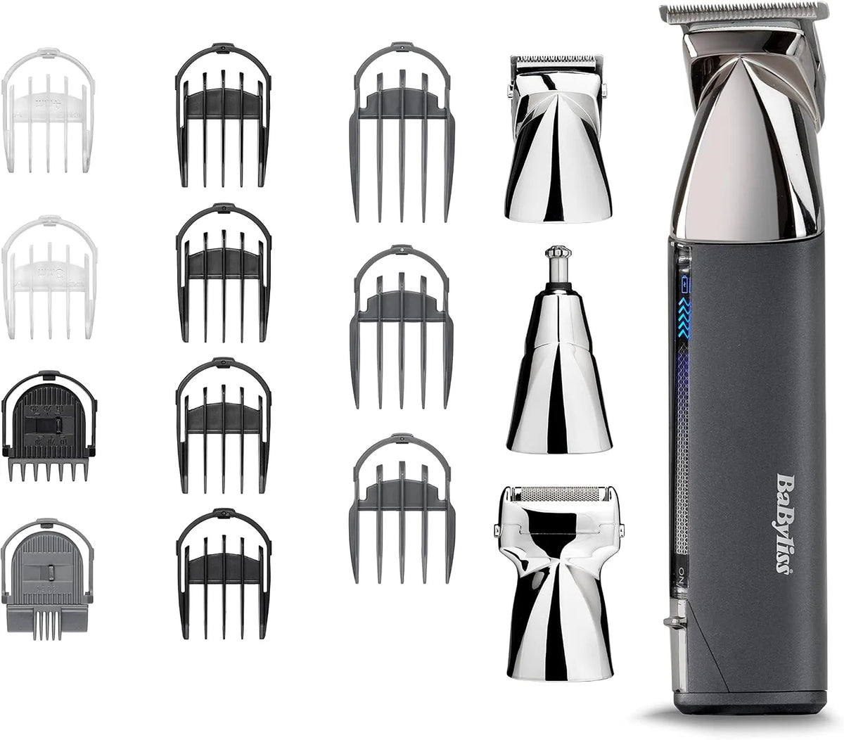 oreilles, pour barbe, BaByliss Tondeuse multifonction 15 en 1 Super-X Metal, chaume, nez