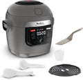 Moulinex Friteuse à air chaud, 6 L, 12 programmes, vapeur, gris, Cuisson simultanée sur 2 étages pour 6 personnes