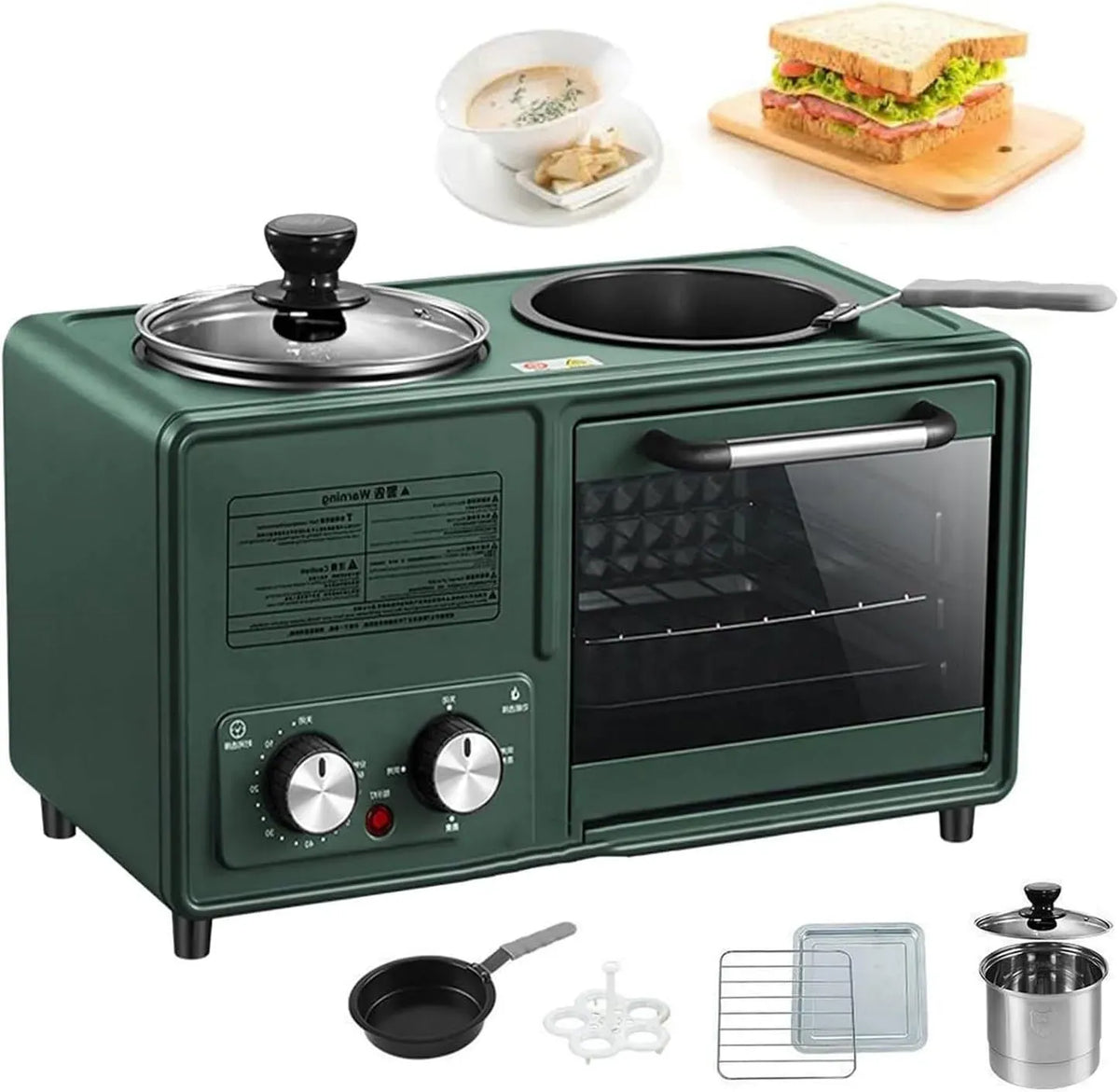 Ustensile de cuisson, 1,2 L, camping, zone de cuisson de 8 l pour la maison ou le camping, Machine à petit-déjeuner 4 en 1