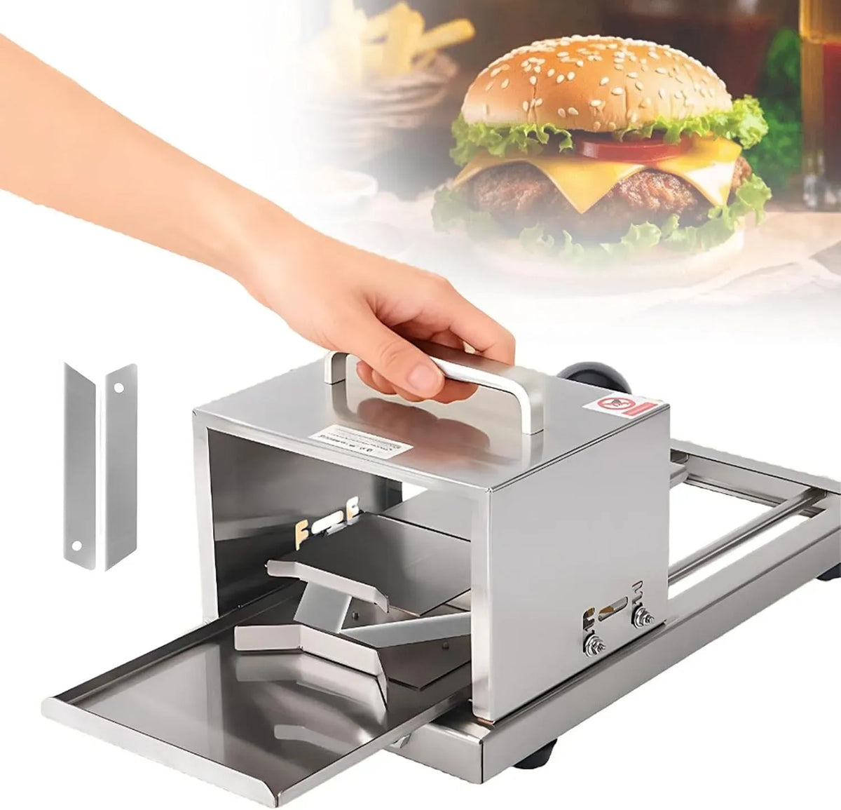 Trancheuse à Bagel Manuelle, Coupe Pain en Acier Inoxydable équipé de Épaisseur Réglable pour Trancher uniformément Bagels et Sandwichs, Lame