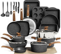 Ustensile de cuisson, ustensile de cuisine, Casserole, Kitchen Academy Batterie Cuisine Induction 30 Pièces de Casserole et Poêle