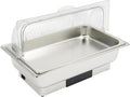 Bain Marie Électrique Inox, Chauffe-Plat Électrique Buffet, Thermostat Réglable 35-90°C, Capacité 9L, Réchaud Buffet Inox Avec Écran Tactile