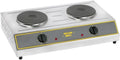 Grill, 2 foyers, 180 mm, 1,5 kW, professionnel