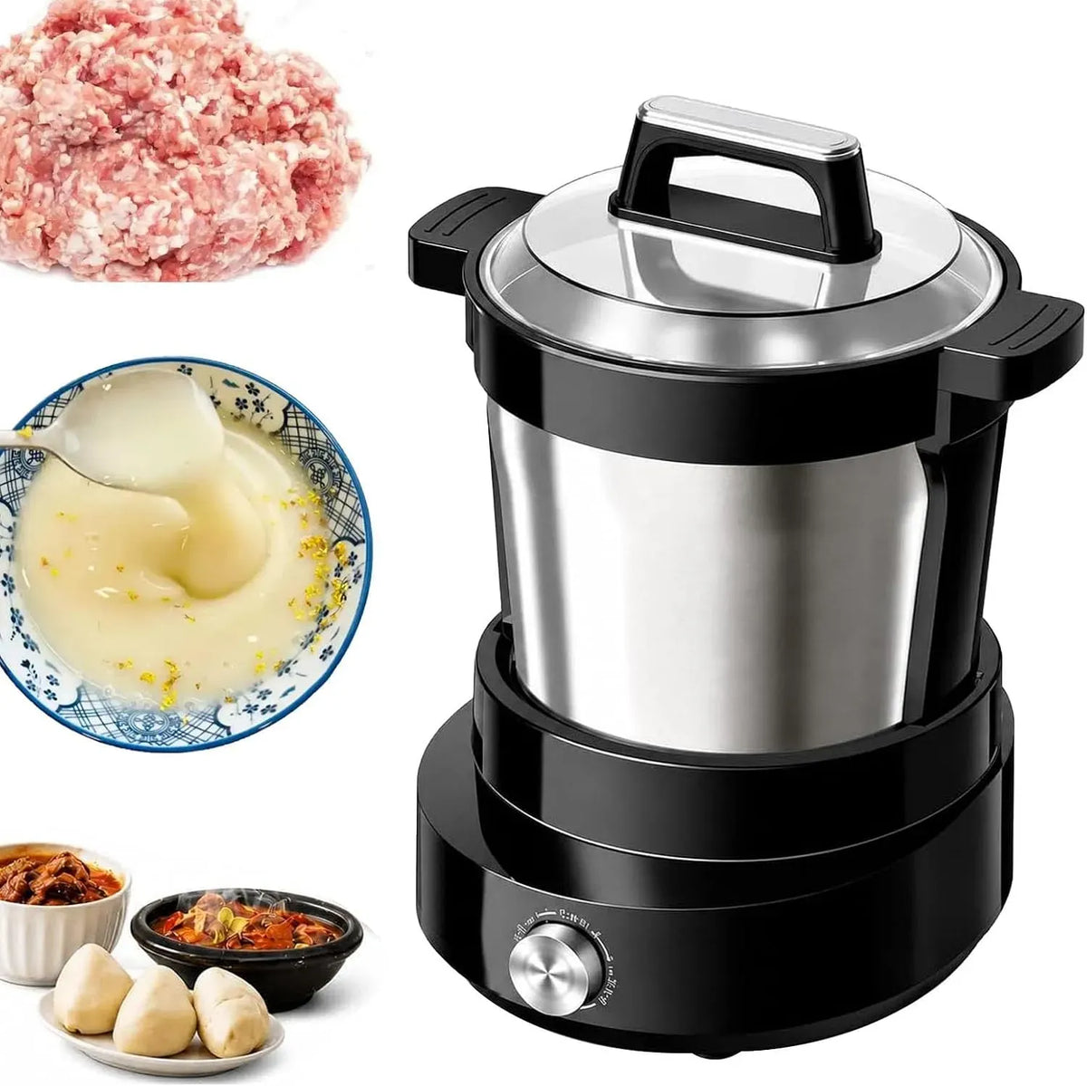 Machine À Igname, Fufu Maker, 6 L, minuteur, noir