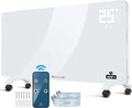 Radiateur électrique, 2500 W, tactile, minuteur, Wi-Fi, écran LCD, blanc