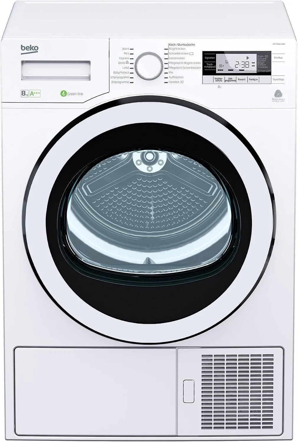 Beko gxb3 7358901/A dpy 8506 + + +/8 kg/écran LCD Blanc/Blanc