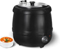 Buffet et Traiteur, Chauffe-Soupe avec Couvercle à Charnière, pour Restaurant, Hakka Marmite à Soupe Électrique10L, Température Réglable de 30 à 85 °C