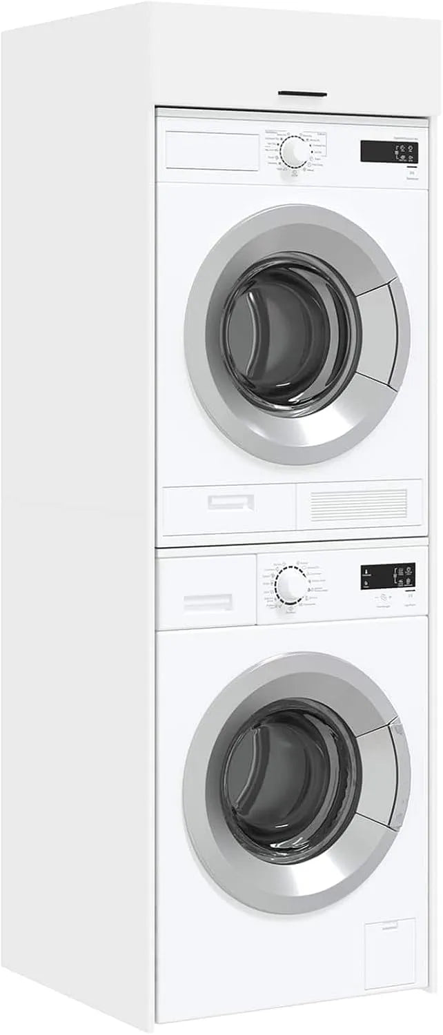 Lave-linge, 67,5x68x200 cm, blanc, machine à laver le linge, Tomostar Armoire pour Machine à Laver et Sèche-Linge