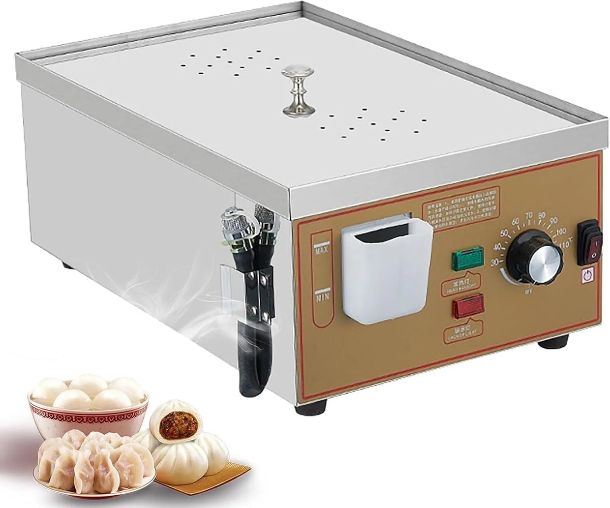 2holes Machine à brioches, cuiseur, Armoire, 30 à 110 °C, vapeur, professionnel, 2 zones de température, acier inoxydable, pour Petit