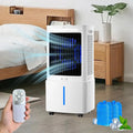 Rafraîchisseur d'air 12H, 25 L, 85 W, minuteur, oscillation, grand réservoir, amovible, Oscillation 90° Maison, 24 Vitesses, 85W Sans Évacuation