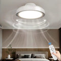 Ventilateur, décoration de salon, silencieux, Ventilo Sans Pales Plafonnier LED Moderne, 6 Vitesses Réversibles