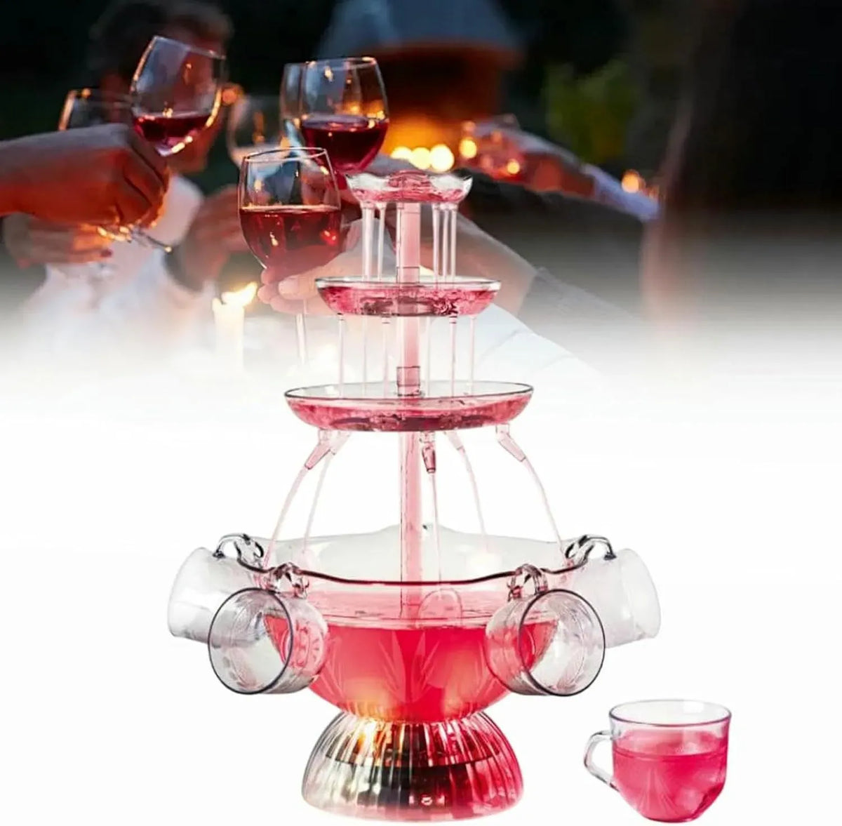 Machine à Fontaine, professionnel, acier inoxydable, rouge, verre, pour Vin Rouge