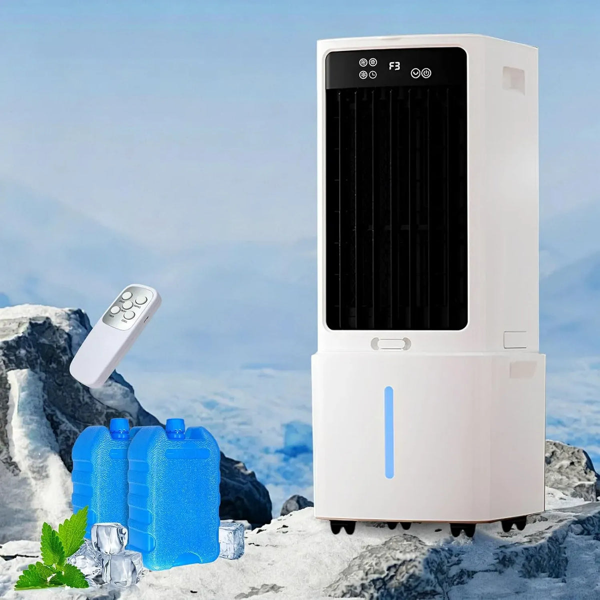 4-en-1 12H Humidificateur, 12 L, 800 m³/h, minuteur, 3 vitesses, oscillation, pour Espaces de Travail Intérieurs