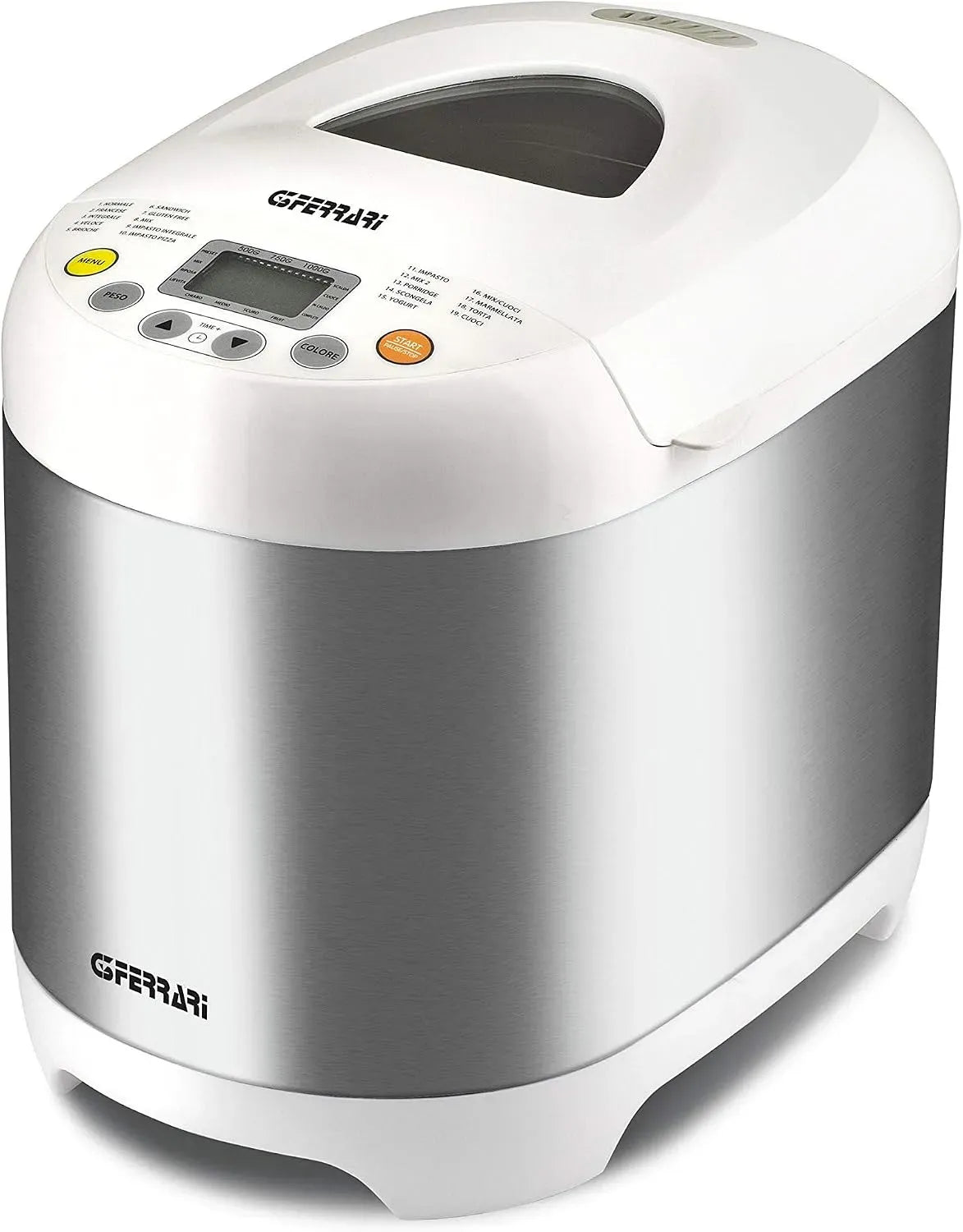 G10078 Acier INOX, Argent/Blanc, G3 Ferrari Voiture de la pain 'Pagnotta', 550W, 19 Programmes